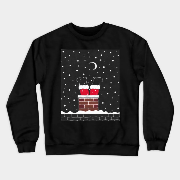 CHRISTMAS Here Comes Funny Santa Claus. Crewneck Sweatshirt by SartorisArt1